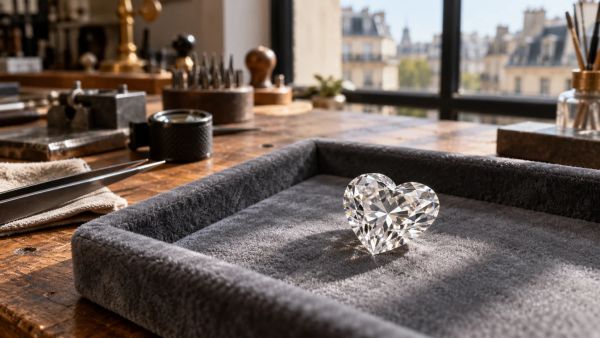 Guide des proportions visibles du diamant en forme de cœur
